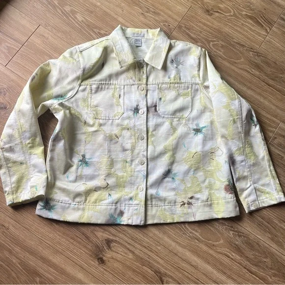 Erin London Jacket Blazer 1X Lime Green Shoulder Pads Light Colors Feminine - Picture 2 of 13